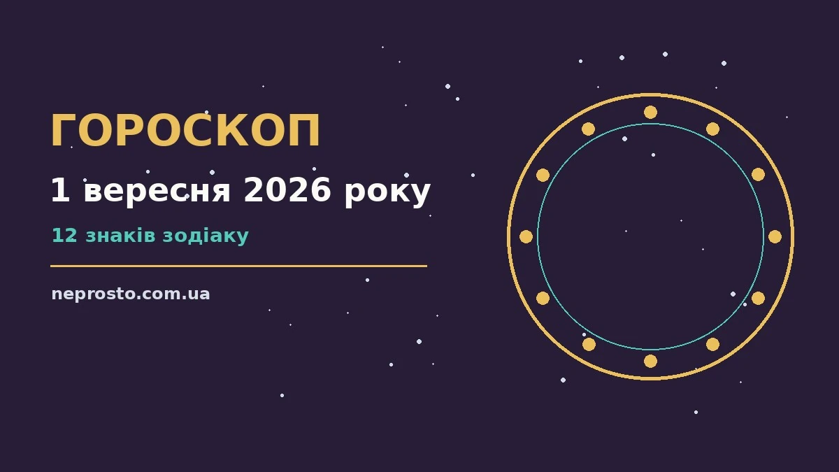 Гороскоп на 1 вересня 2026 року: детальний прогноз дня для впевненого початку дня