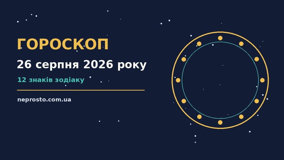 Гороскоп на 26 серпня 2026 року: детальний прогноз дня для впевненого початку дня