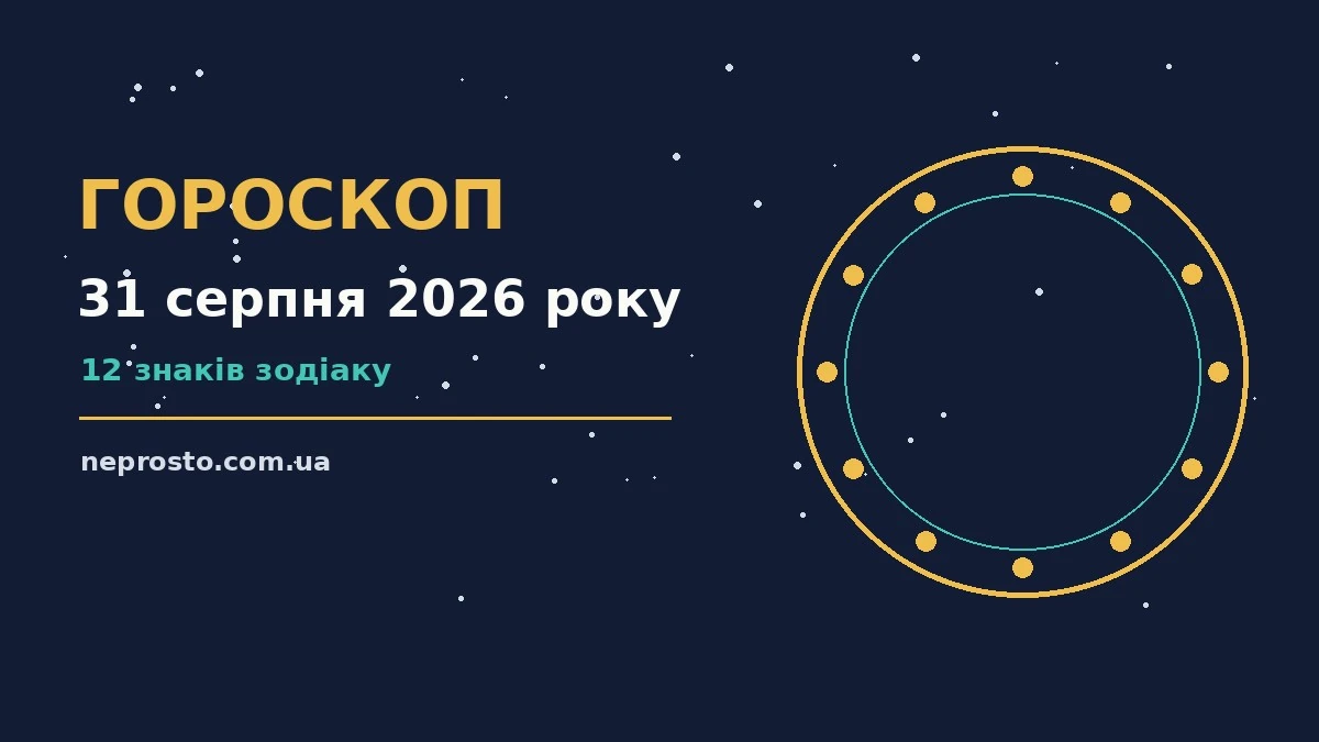 Гороскоп на 31 серпня 2026 року: детальний прогноз дня для впевненого початку дня