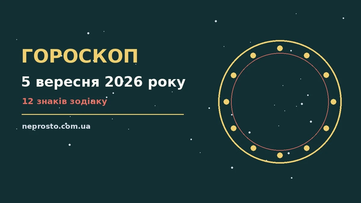 Гороскоп на 5 вересня 2026 року: детальний прогноз дня для впевненого початку дня
