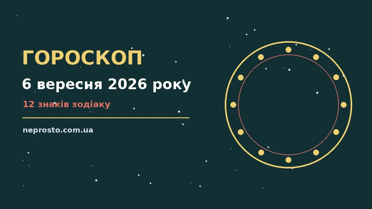 Гороскоп на 6 вересня 2026 року: детальний прогноз дня для впевненого початку дня
