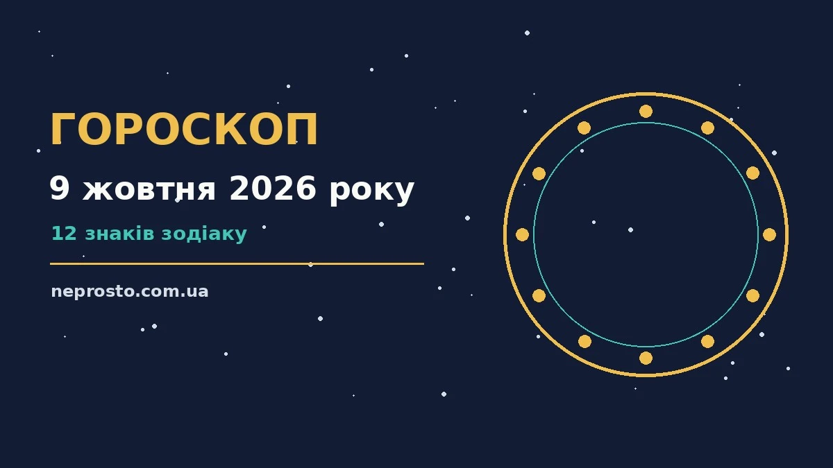 Гороскоп на 9 жовтня 2026 року: детальний прогноз дня для впевненого початку дня